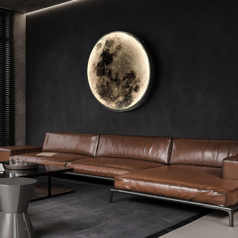 Modern Style Wall Light Sconce Creative Moon-shaped Wall Light Fixture for Bedroom