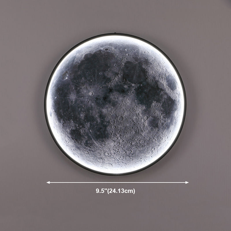 Modern Style Wall Light Sconce Creative Moon-shaped Wall Light Fixture for Bedroom