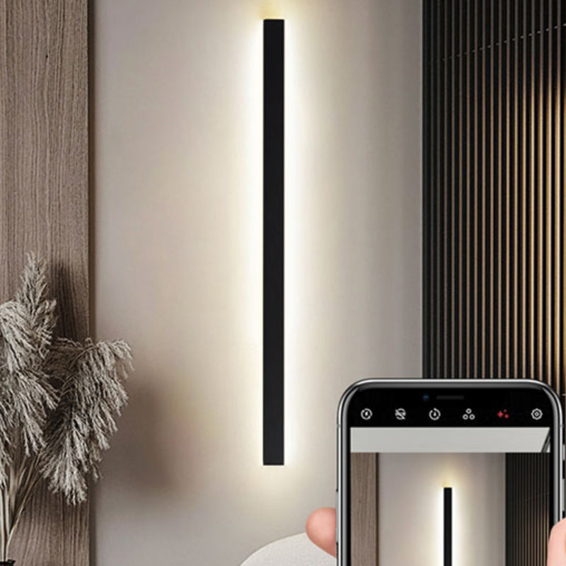 Metal Linear Shape Wall Light Modern 1-Light Wall Mounted Light Fixtures