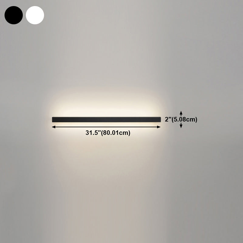 Metal Linear Shape Wall Light Modern 1-Light Wall Mounted Light Fixtures