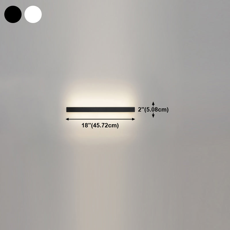 Metal Linear Shape Wall Light Modern 1-Light Wall Mounted Light Fixtures