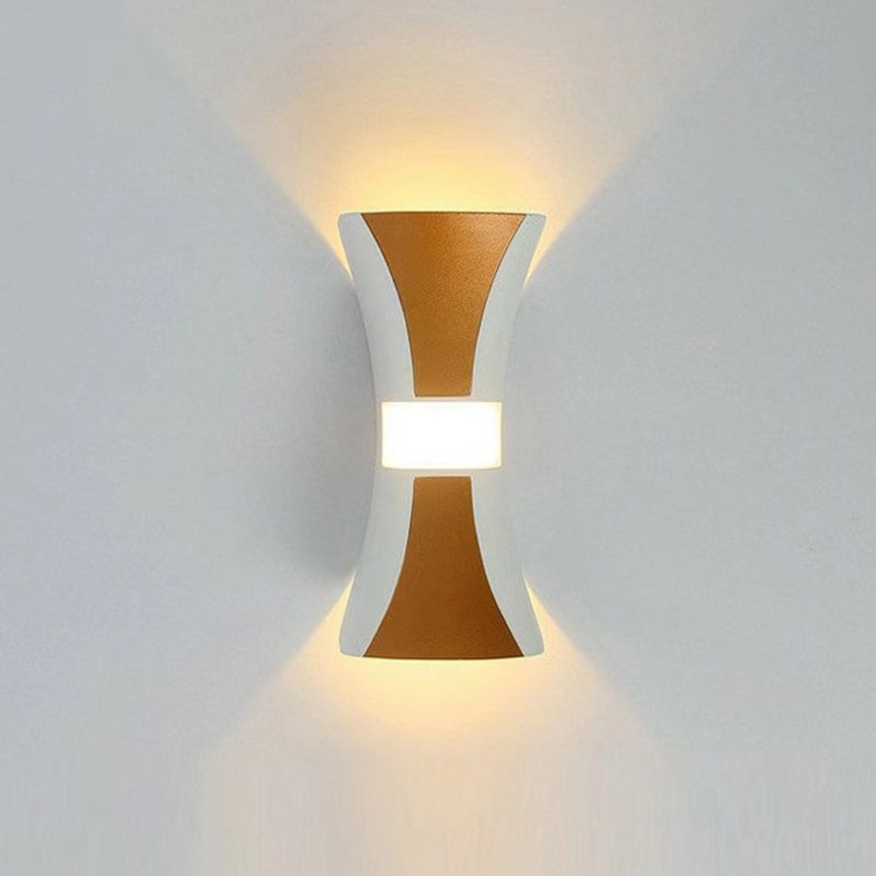 Metal Geometric Shape Wall Light Modern 2-Lights Wall Mounted Light Fixture