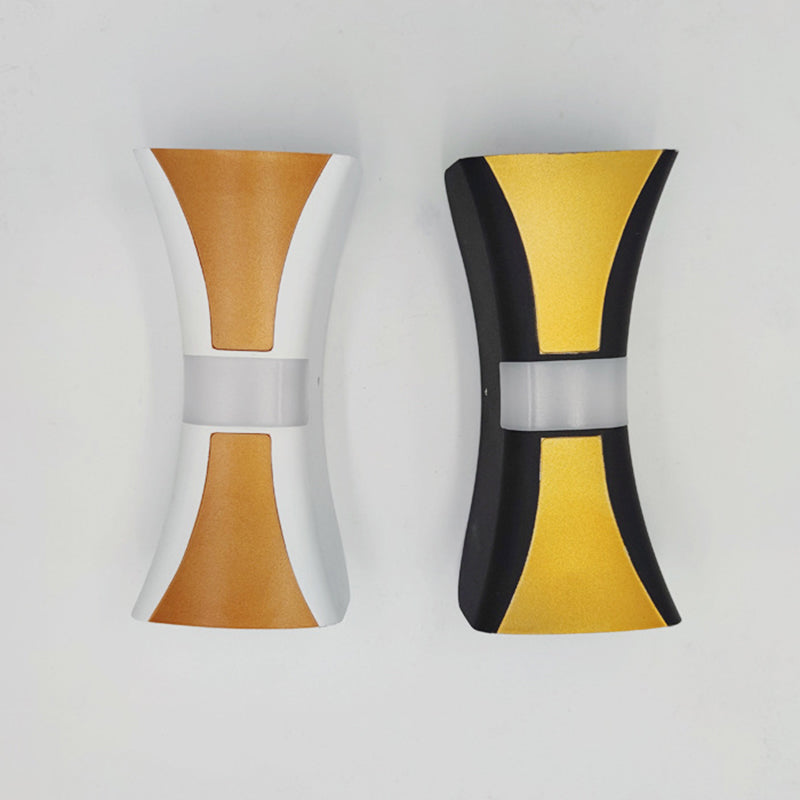 Metal Geometric Shape Wall Light Modern 2-Lights Wall Mounted Light Fixture