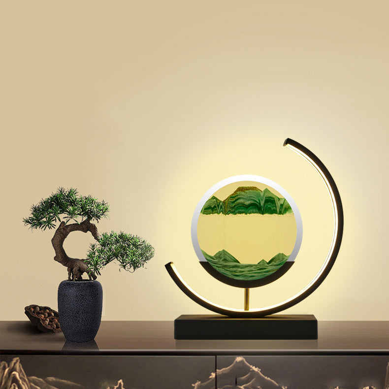 1-Light Linear Table Light Contemporary Metal Night Table Lamps for Bedroom