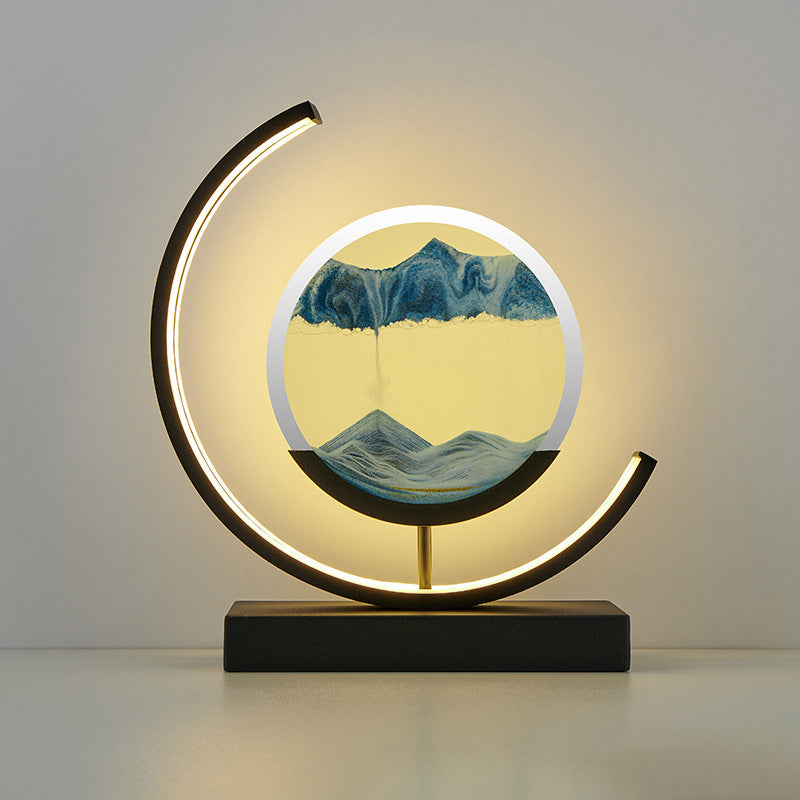 1-Light Linear Table Light Contemporary Metal Night Table Lamps for Bedroom