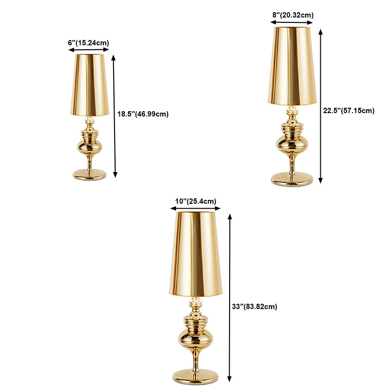 1-Light Metal Table Lamp European Style Desk Lamp for Living Room