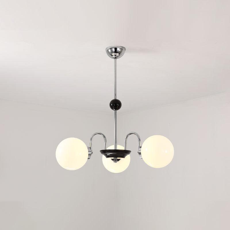 Modern Chandelier Simple Glass Shade Hanging Lighting Fixture for Sitting Room