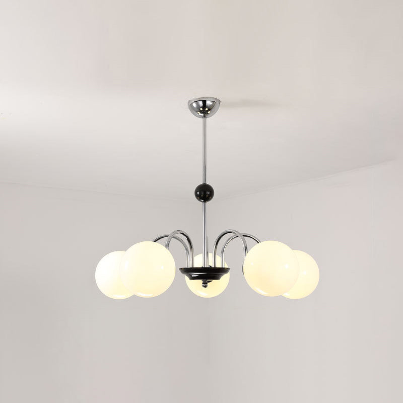 Modern Chandelier Simple Glass Shade Hanging Lighting Fixture for Sitting Room