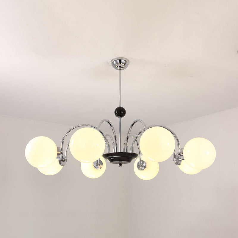 Modern Chandelier Simple Glass Shade Hanging Lighting Fixture for Sitting Room