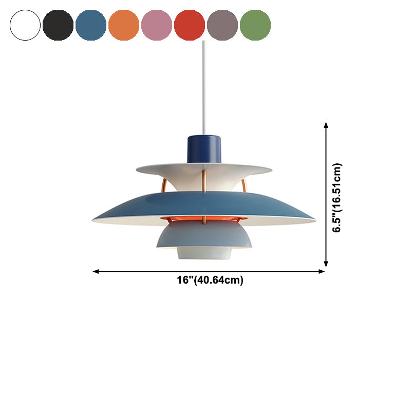 Modern Style Hanging Light Colorful Metal Pendant Lighting Fixture for Sitting Room