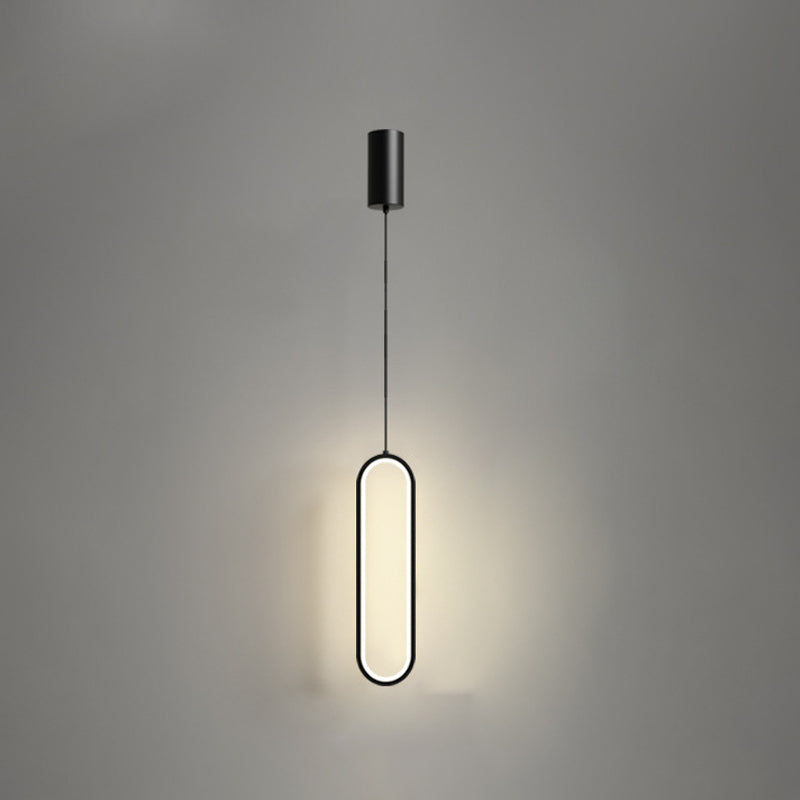 Linear Shape Hanging Lighting Modern Style Metal Multi Light Hanging Lamp for Bedside