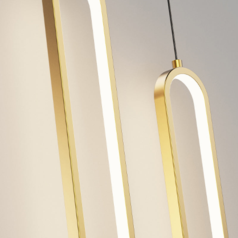 Oval Shape Metal Hanging Light Modern Style 1 Light Hanging Light Fixtures