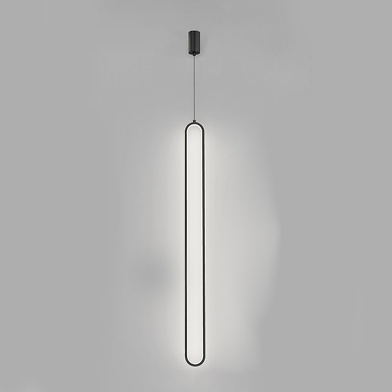 Oval Shape Metal Hanging Light Modern Style 1 Light Hanging Light Fixtures