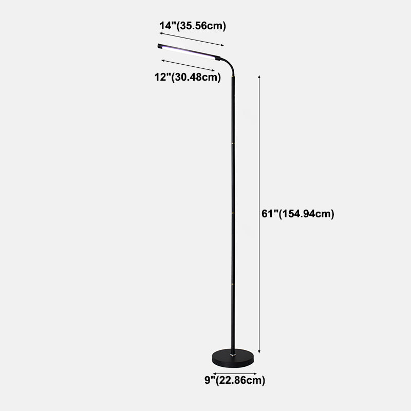 Strip Shape Floor Light 1-Light LED Floor Standing Light with Acrylic Shade