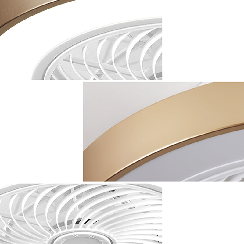 Geometric Ceiling Fan Light Modern Metal 1-Light LED Ceiling Fan for Living Room