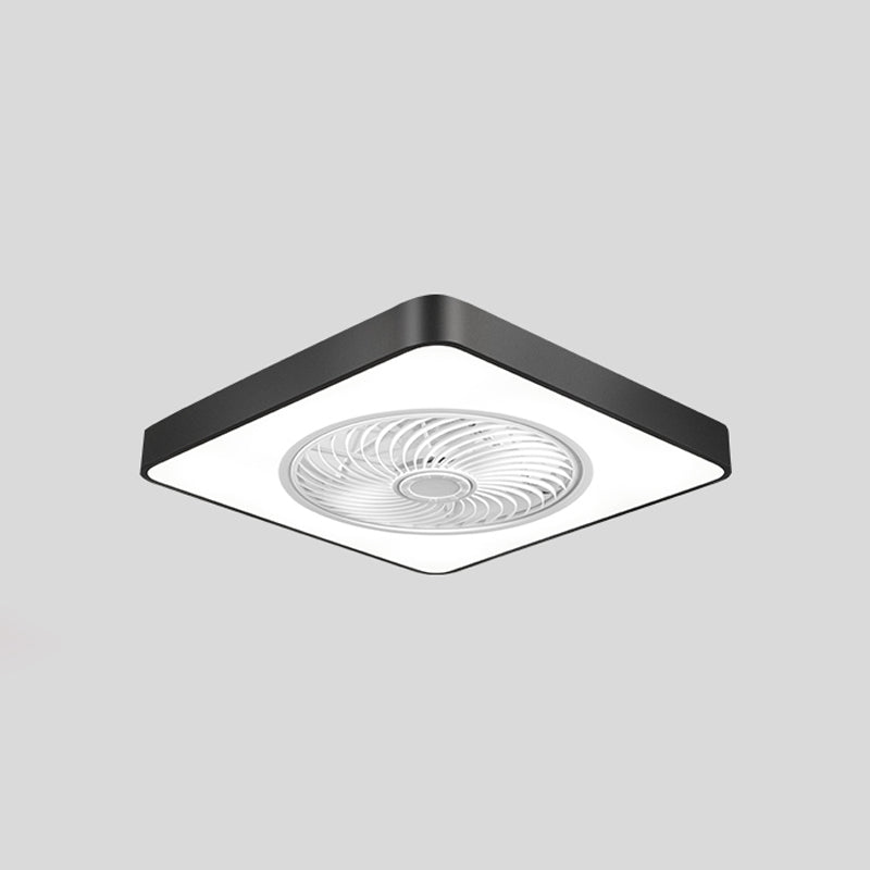 Geometric Ceiling Fan Light Modern Metal 1-Light LED Ceiling Fan for Living Room