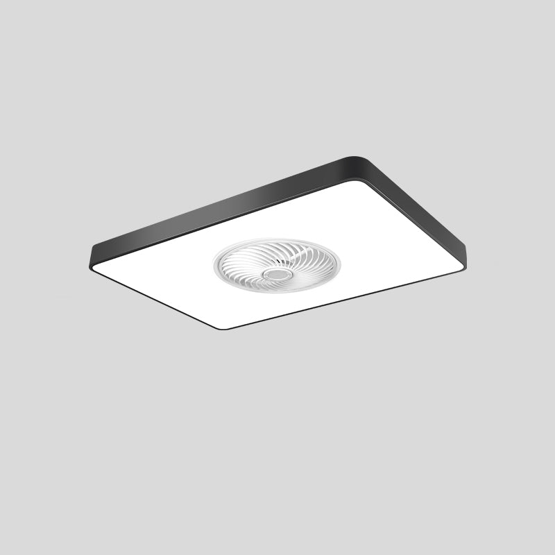 Geometric Ceiling Fan Light Modern Metal 1-Light LED Ceiling Fan for Living Room