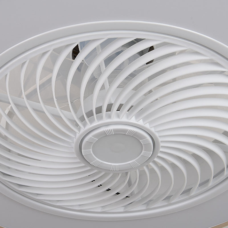 Geometric Ceiling Fan Light Modern Metal 1-Light LED Ceiling Fan for Living Room