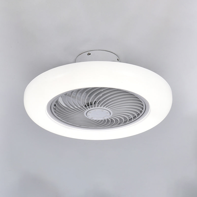 Modern Round Fan Light Metal Colorful Flush Mount Light for Living Room