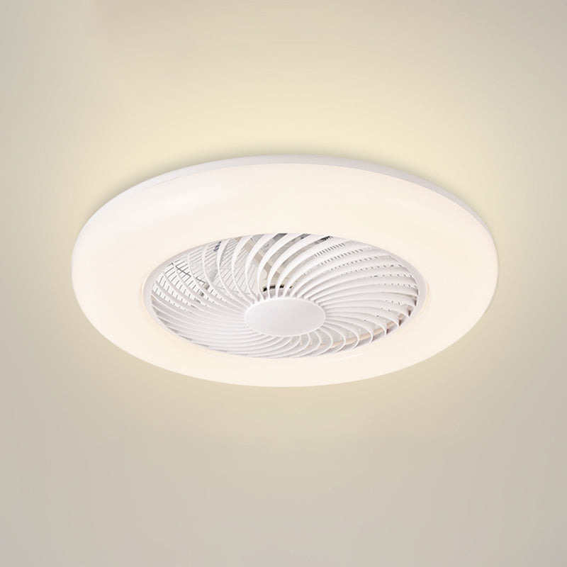 Modern Round Fan Light Metal Colorful Flush Mount Light for Living Room