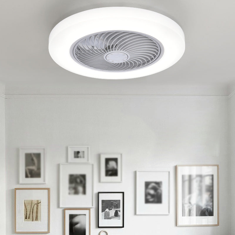 Modern Round Fan Light Metal Colorful Flush Mount Light for Living Room