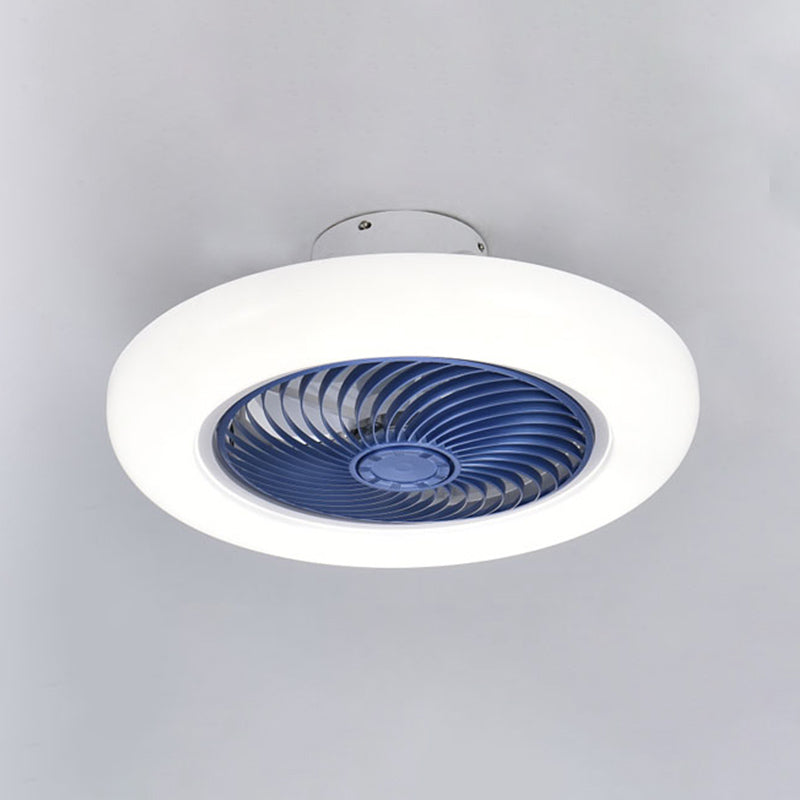 Modern Round Fan Light Metal Colorful Flush Mount Light for Living Room