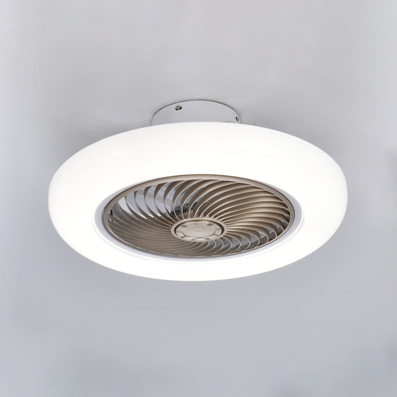 Modern Round Fan Light Metal Colorful Flush Mount Light for Living Room