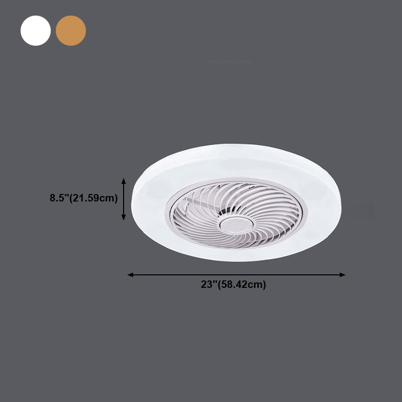 Modern Round Fan Light Metal Colorful Flush Mount Light for Living Room