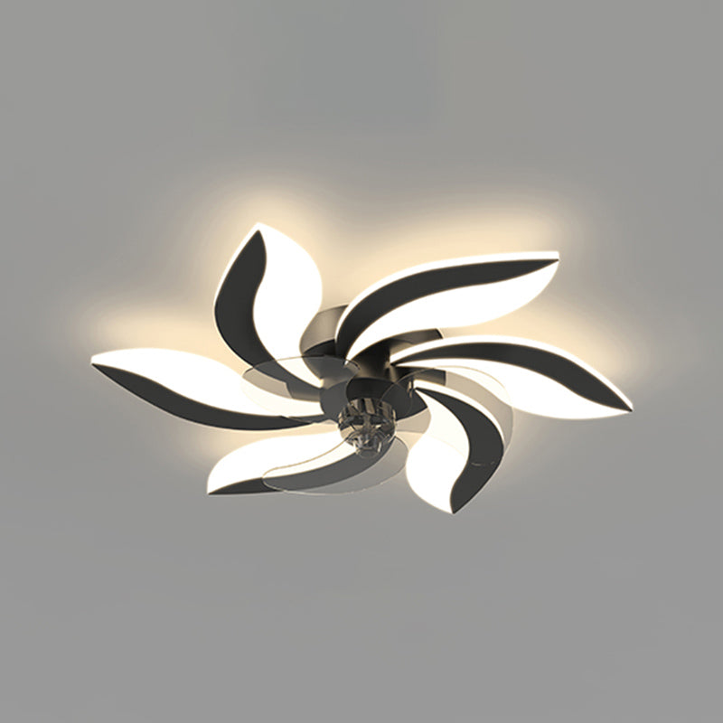 Metal Geometric Fan Light Nordic Style LED Flush Mount Light for Bedroom