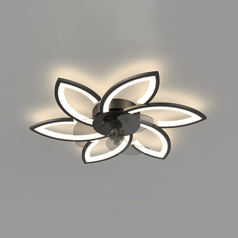 Metal Geometric Fan Light Nordic Style LED Flush Mount Light for Bedroom