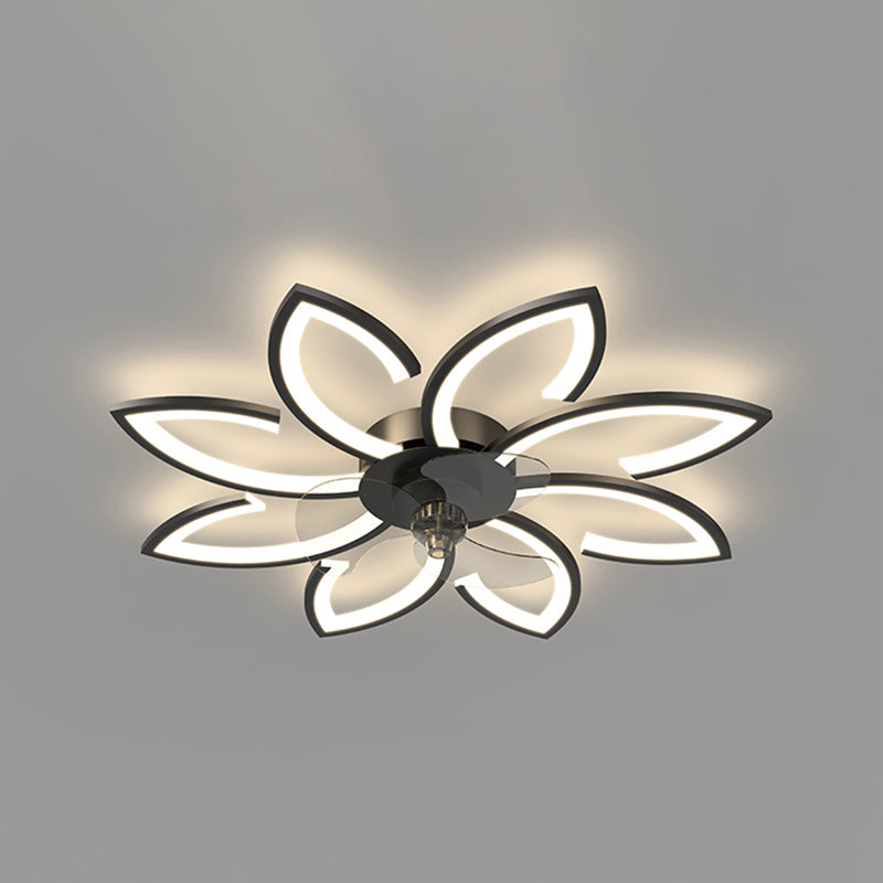 Metal Geometric Fan Light Nordic Style LED Flush Mount Light for Bedroom