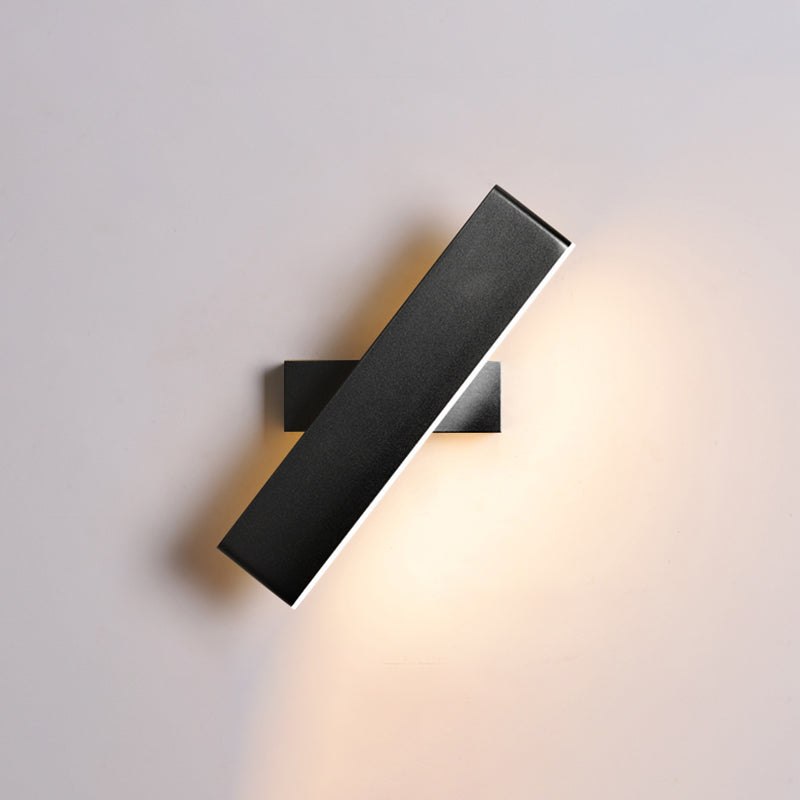 Modern Style Rectangle Shape Wall Sconce Metal 1 Light Wall Lighting for Bedroom