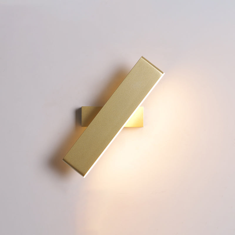 Modern Style Rectangle Shape Wall Sconce Metal 1 Light Wall Lighting for Bedroom