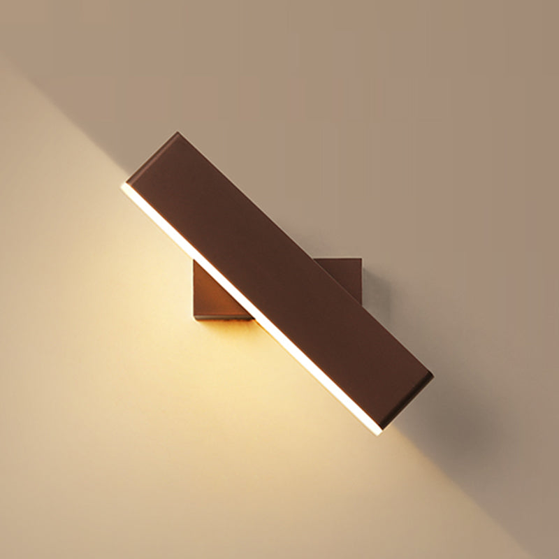 Modern Style Rectangle Shape Wall Sconce Metal 1 Light Wall Lighting for Bedroom