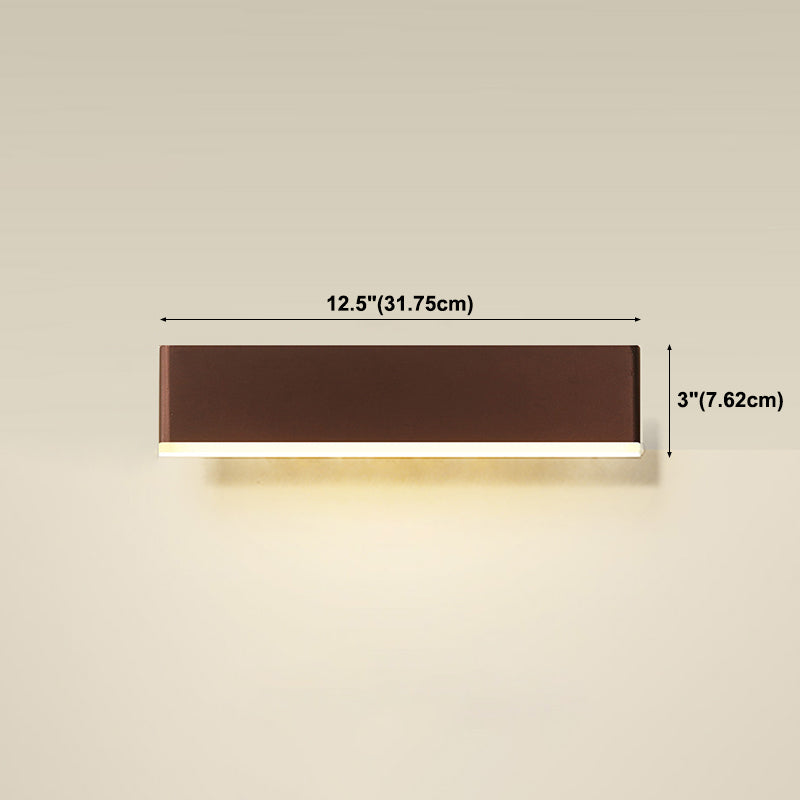 Modern Style Rectangle Shape Wall Sconce Metal 1 Light Wall Lighting for Bedroom