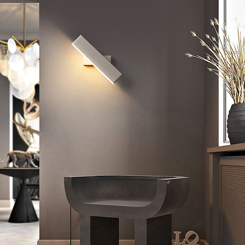 Modern Style Rectangle Shape Wall Sconce Metal 1 Light Wall Lighting for Bedroom