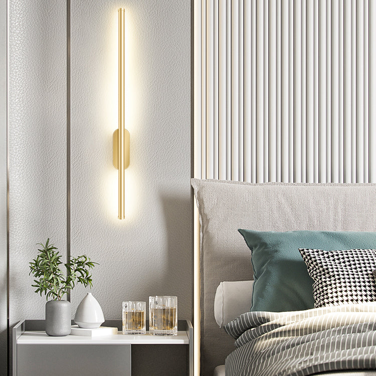 Linear Shape Metal Wall Sconce Lighting Modern Style 1 Light Wall Lighting for Living Room