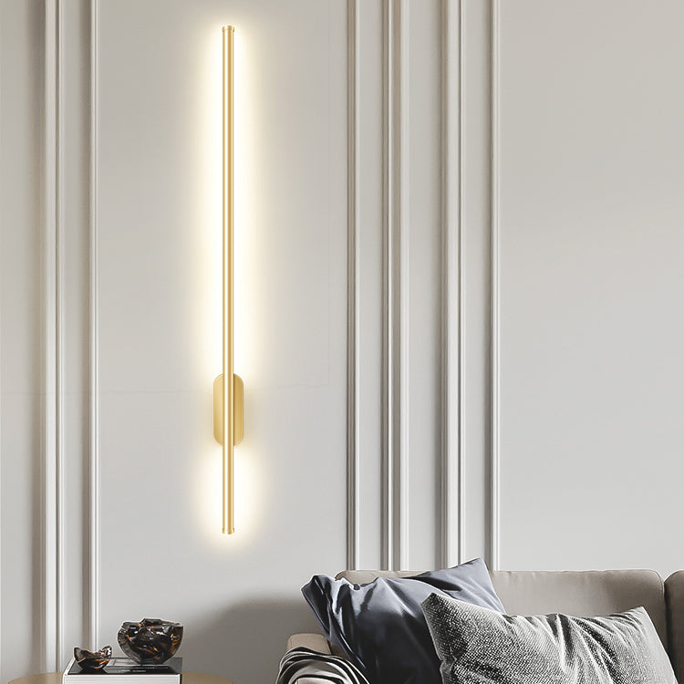 Linear Shape Metal Wall Sconce Lighting Modern Style 1 Light Wall Lighting for Living Room