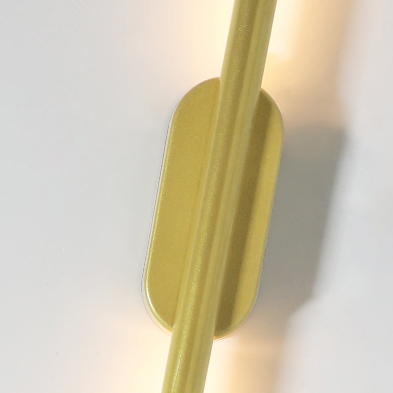 Linear Shape Metal Wall Sconce Lighting Modern Style 1 Light Wall Lighting for Living Room