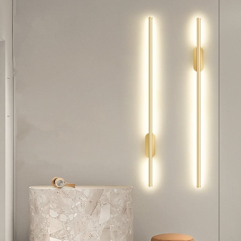 Linear Shape Metal Wall Sconce Lighting Modern Style 1 Light Wall Lighting for Living Room