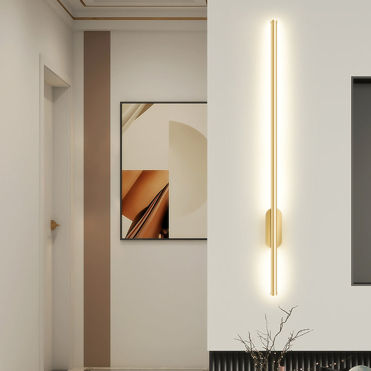 Linear Shape Metal Wall Sconce Lighting Modern Style 1 Light Wall Lighting for Living Room