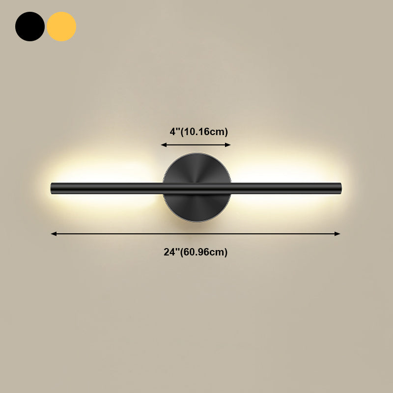 Linear Shape Metal Wall Sconce Lighting Modern Style 1 Light Wall Lighting for Living Room