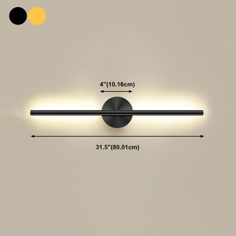 Linear Shape Metal Wall Sconce Lighting Modern Style 1 Light Wall Lighting for Living Room