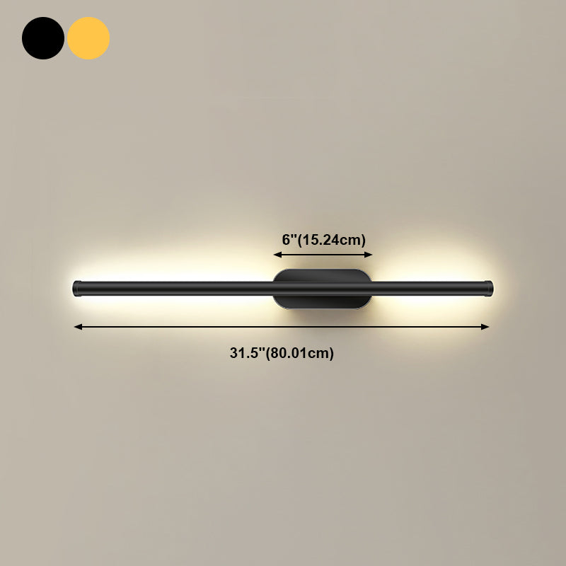 Linear Shape Metal Wall Sconce Lighting Modern Style 1 Light Wall Lighting for Living Room