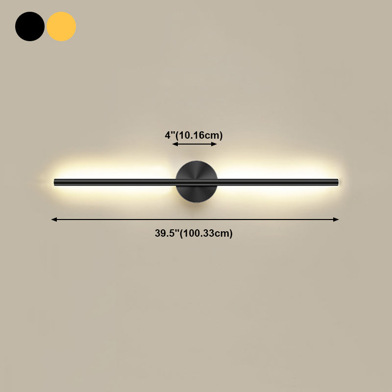 Linear Shape Metal Wall Sconce Lighting Modern Style 1 Light Wall Lighting for Living Room