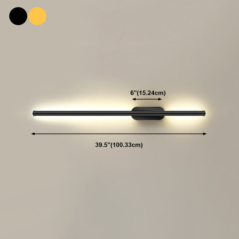 Linear Shape Metal Wall Sconce Lighting Modern Style 1 Light Wall Lighting for Living Room