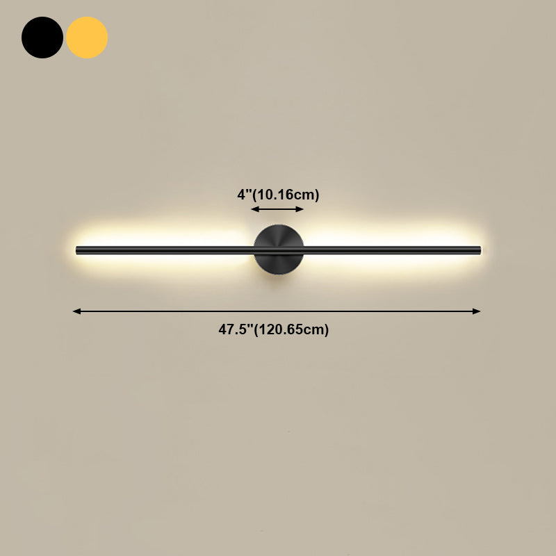 Linear Shape Metal Wall Sconce Lighting Modern Style 1 Light Wall Lighting for Living Room