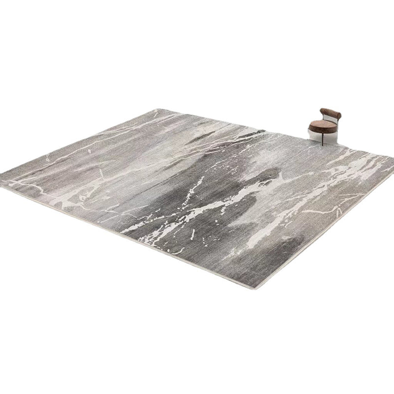 Beige Striped Rug Polyester Modern Rug Stain Resistant Rug for Living Room
