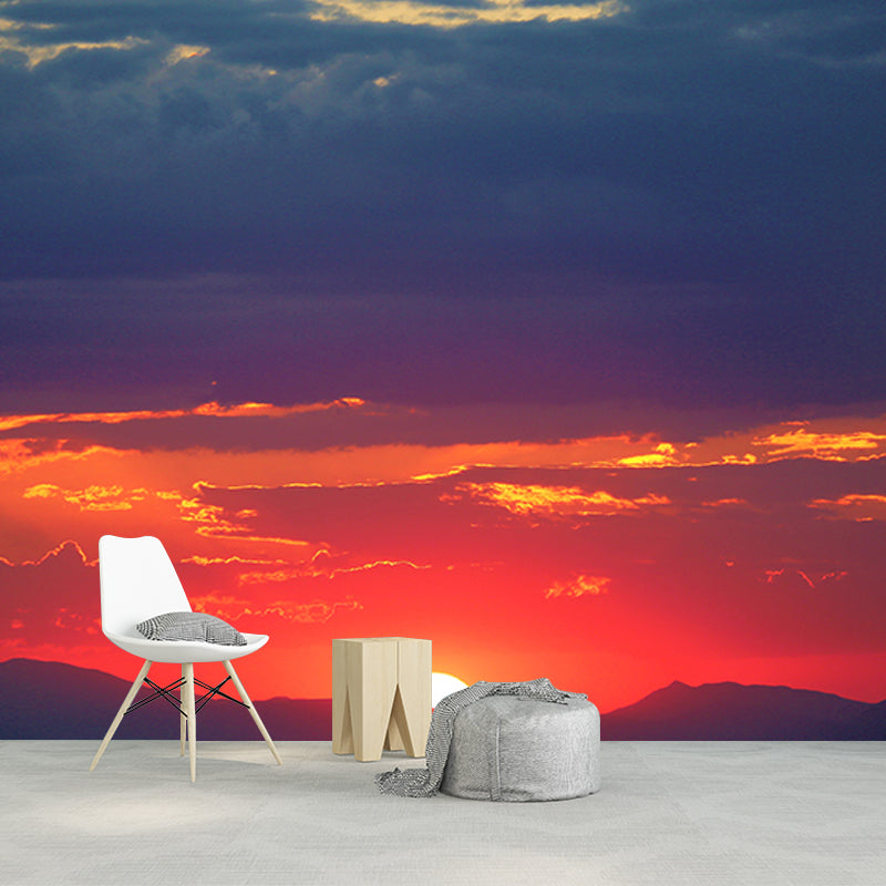 Modern Style Photography Mural Wallpaper Setting Sun Indoor Wall Mural