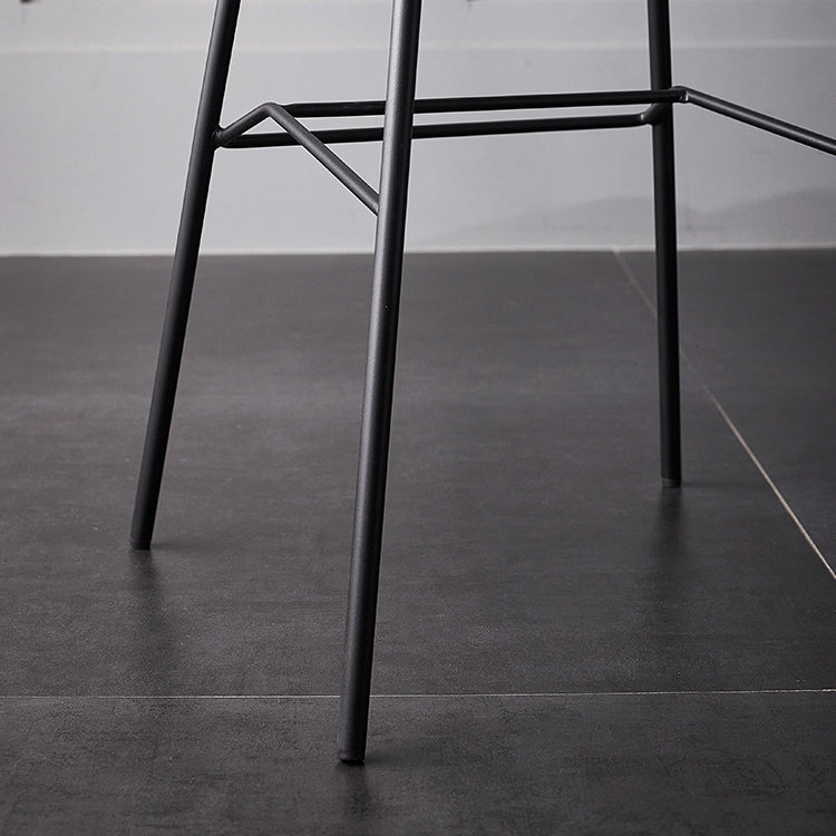 Living Room Matte Finish Leather Stool Scandinavian Footrest Barstool